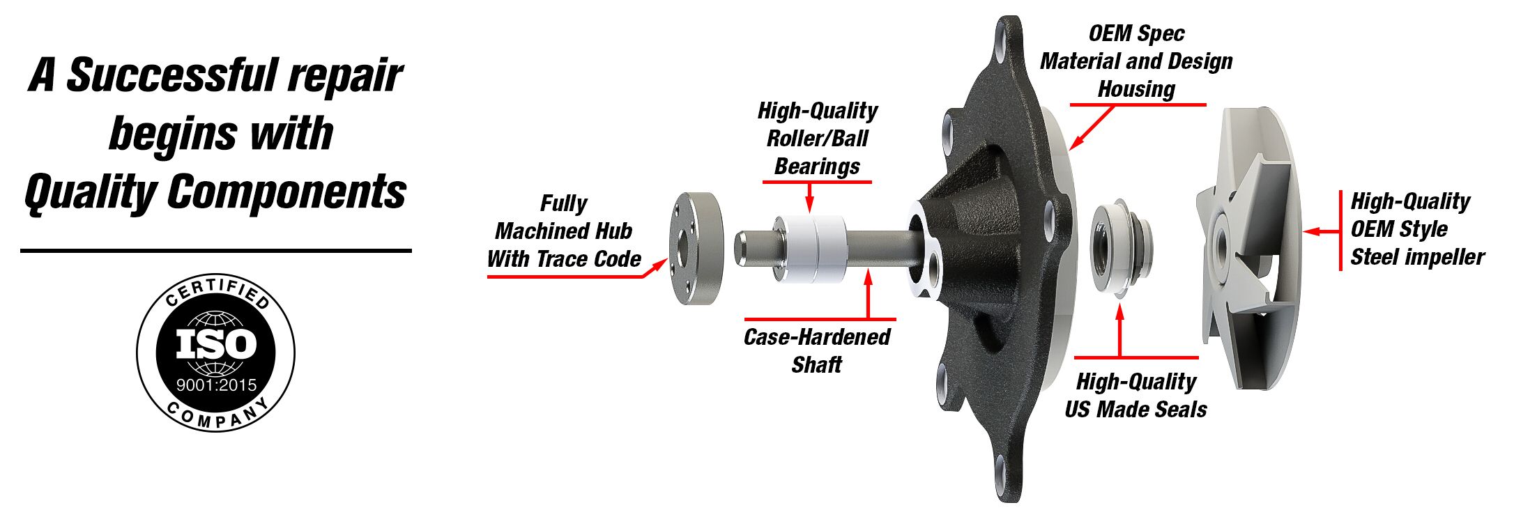 thumbnail image 2 of Keep It Cool: Alliant Power Water Pump For 2004+ Ford 6.0L PowerStroke (Direct Replacement, AP63503) 2 of 3