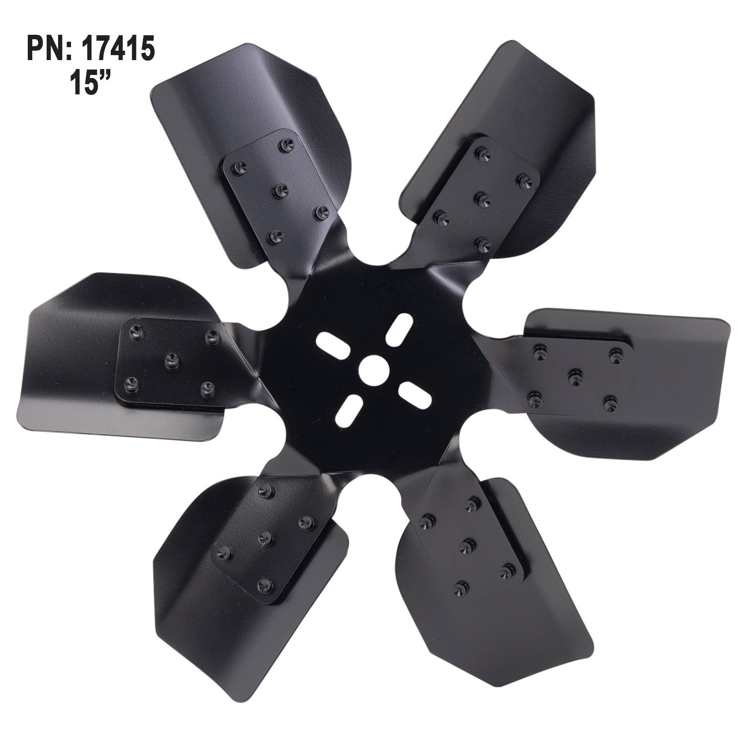 15" Reverse Rotation Rigid Race Fan, Steel Blade - Image 2