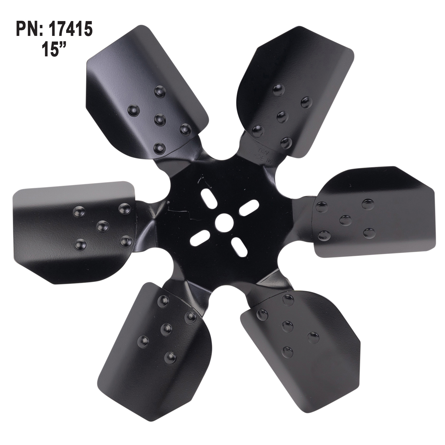 15" Reverse Rotation Rigid Race Fan, Steel Blade - Image 3