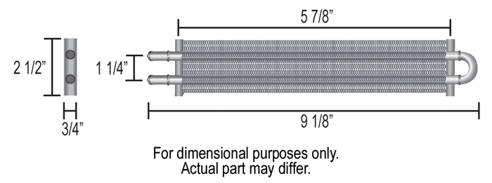 2 Pass 12'' Dyno-Cool Series 6000 Aluminum Power Steering Kit - Image 2