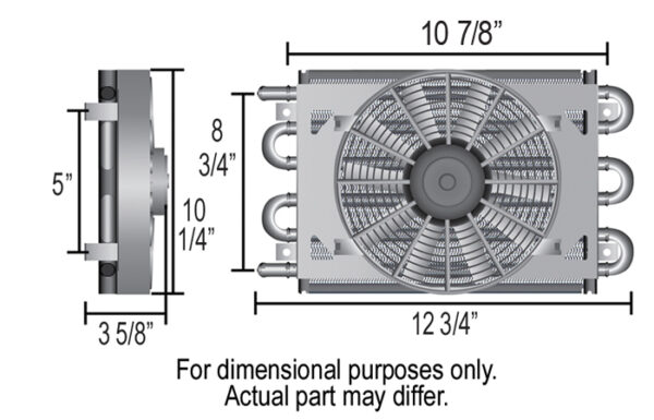 8 Pass 13'' Dyno-Cool Remote Mount Cooler, 11/32'' - Image 3