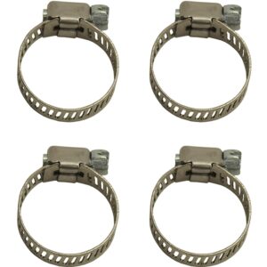 Stainless Steel Worm Gear 5/16" Band 4 Piece Hose Clamp Sett