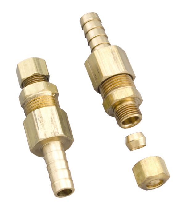 Universal 3/8" Transmission Cooler Line to 3/8" Hose Barb Compression Fitting - Image 2