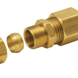 Universal 1/2" Transmission Cooler Line to 1/2" Hose Barb Compression Fitting