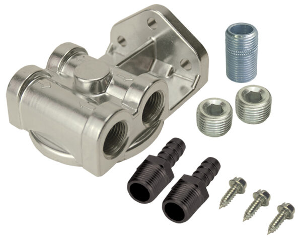 Single Side Ports 3/8" NPT Filter Mount with 3/4"-16 Filter Threads