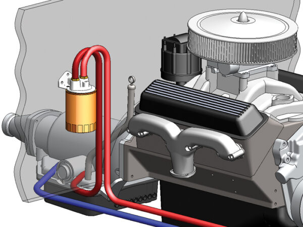Single Mount 3/8'' NPT Ports Up Remote Transmission Filter Kit, Standard - Image 2