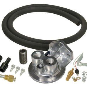 Single Mount 3/8" NPT Ports Up Remote Transmission Filter Kit, Premium
