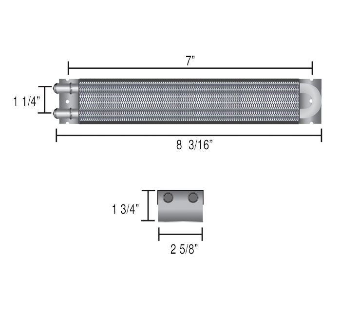 2 Pass 8'' Series 7000 Copper/Aluminum Power Steering Kit - Image 2