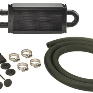 2 Pass 8'' Series 7000 Copper/Aluminum Power Steering Kit with Mount Brackets