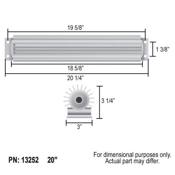10'', 14'', 17'', 20'' or 25'' Single Pass Clear Anodized Heat Sink Coolers - Image 9