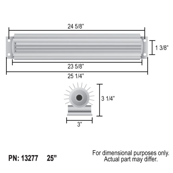10'', 14'', 17'', 20'' or 25'' Single Pass Black Anodized Heat Sink Coolers - Image 11