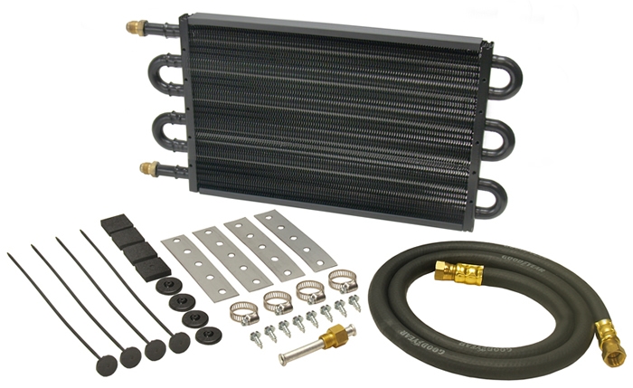6 Pass 14'' Series 7000 Copper/Aluminum Transmission Cooler Kit, -6AN
