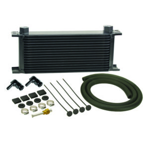 16 Row Series 10000 Stack Plate Transmission Cooler Kit, 90° x 3/8 Hose Barb Fittings