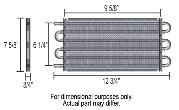 6 Pass Econo-Cool Tube & Fin Replacement Cooler, 11/32" Barb Inlets - Image 3