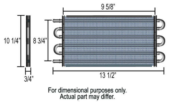 8 Pass 16" Tube & Fin Electra-Cool Replacement Cooler, -8AN - Image 3