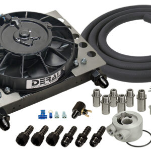 15 Row Atomic Cool Plate & Fin Remote Engine Oil Cooler Kit, -8AN