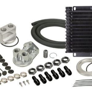 13 Row Plate & Fin Engine Oil Cooler Kit with Spin On Adapter