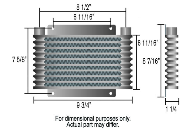13 Row Plate & Fin Replacement Oil Cooler - Image 2