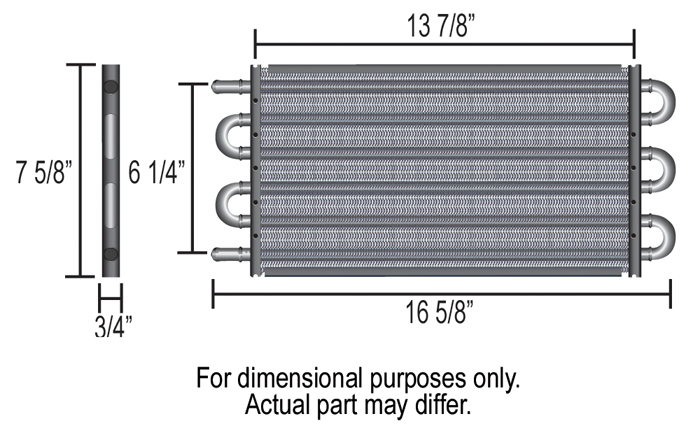 6 Pass Series 7000 Aluminum/Copper Universal Engine Oil Cooler Kit, Spin On Adapter - Image 5