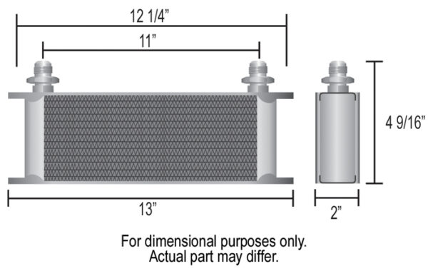 10 Row Series 10000 Stack Plate Universal Engine Oil Cooler Kit, Sandwich Adapter - Image 2