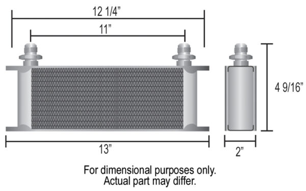 10 Row Series 10000 Stack Plate Universal Engine Oil Cooler Kit, Low Profile Sandwich Adapter - Image 2