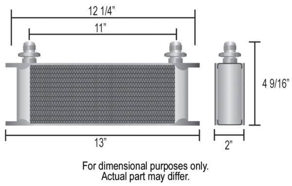 10 Row Series 10000 Stack Plate Universal Engine Oil Cooler Kit, Spin On Adapter - Image 4