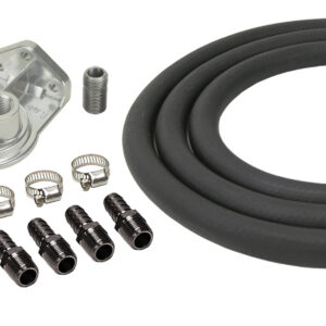 Engine Oil Filter Relocation Kit, 1/2" NPT Ports with 3/4"-16 Engine Thread Size