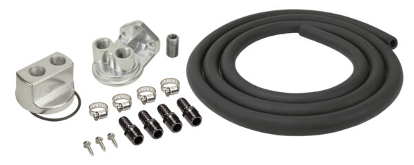 Engine Oil Filter Relocation Kit, 1/2" NPT Ports with 3/4"-16 Engine Thread Size