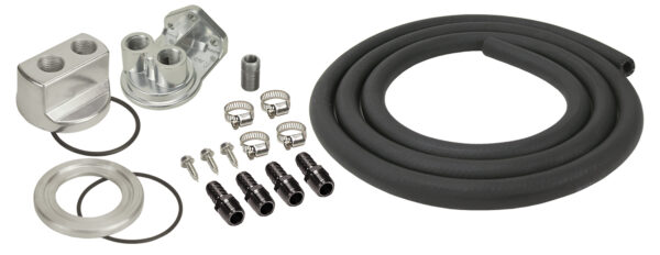 Engine Oil Filter Relocation Kit, 1/2" NPT Ports with 13/16"-16 Engine Thread Size