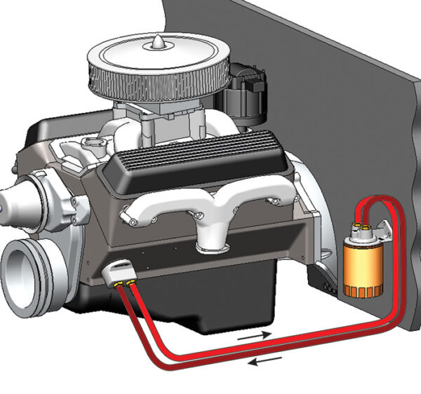 Universal Engine Oil Filter Relocation Kit with 1/2 - Image 2