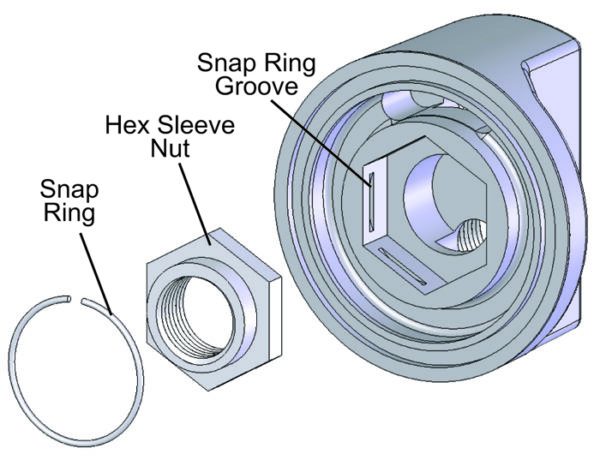 Single Mount Universal Oil Filter Relocation Kit, 1/2'' NPT Side Ports, 3/4''-16 Filter Thread - Image 3
