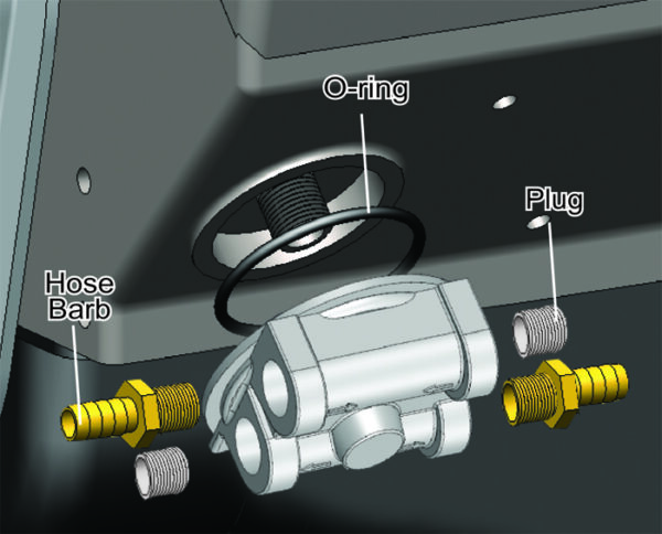 Single Mount Universal Oil Filter Relocation Kit, 1/2" NPT Ports Up, 3/4"-16 Filter Thread - Image 2
