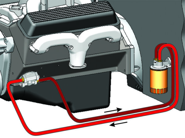 Single Mount Universal Oil Filter Relocation Kit, 1/2" NPT Ports Up, 3/4"-16 Filter Thread - Image 3