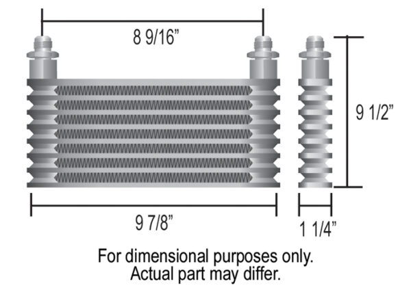 15 Row Atomic Cool Plate & Fin Replacement Cooler, -8AN - Image 3