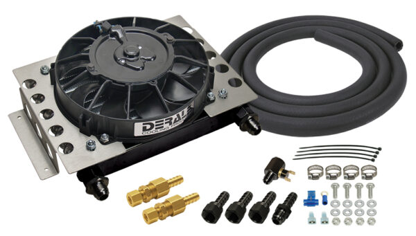 15 Row Atomic Cool Plate & Fin Remote Transmission Cooler Kit, -8AN