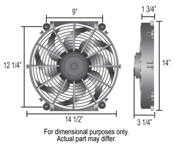 12'' Tornado Electric Fan & 180°F Dual Probe Fan Controller Kit - Image 2