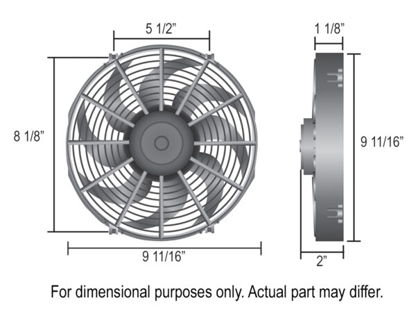 9" High Output Curved Blade IP68 Electric Puller Fan - Image 2