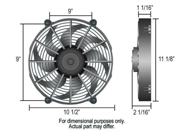 10'' High Output Curved Blade IP68 Electric Puller Fan - Image 6