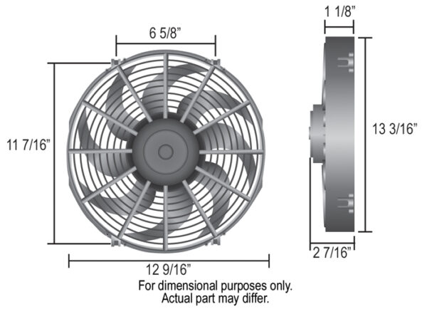 12" High Output Curved Blade IP68 Electric Puller Fan - Image 2