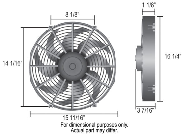 16" High Output Curved Blade IP68 Electric Puller Fan - Image 2