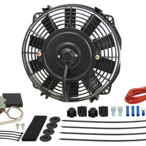 8" Dyno-Cool Electric Fan and Mechanical Fan Controller Kit, Premium - 8"W x 8-1/8"H x 2-1/4"D