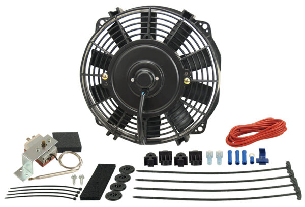 8" Dyno-Cool Electric Fan and Mechanical Fan Controller Kit, Premium - 8"W x 8-1/8"H x 2-1/4"D