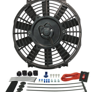 9'' Tornado Electric Puller Fan, Premium Mounting Kit - W-9-1/2'' x H-9-5/8'' x D-2-1/2''