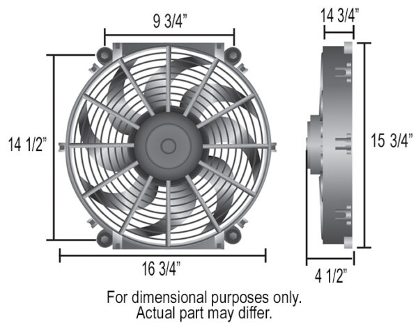 16'' Tornado Electric Puller Fan, Premium Mounting Kit - Image 3