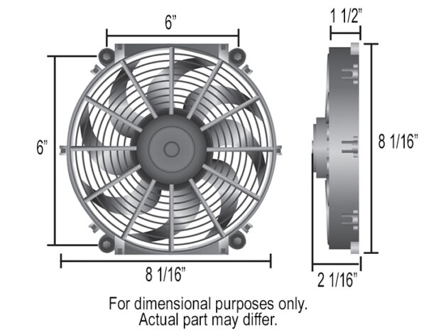 7" Tornado Electric Puller Fan, Standard Mounting Kit - Image 2