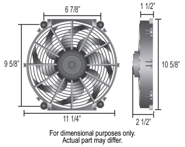 10" Tornado Electric Puller Fan, Standard Mounting Kit - Image 2