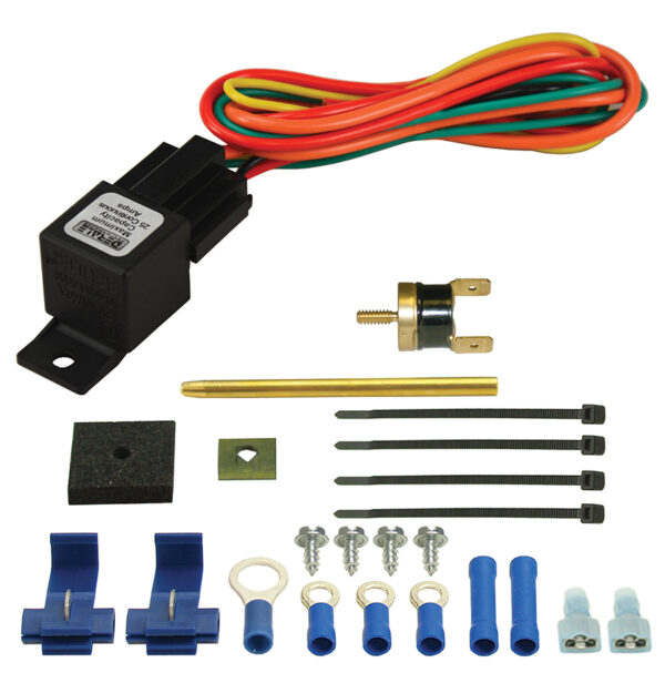 Premium Single Stage 180°F Fan Controller with Push In Probe, 25 Amp