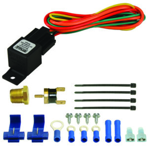 Premium Single Stage 180°F Fan Controller with Thread In Probe, 25 Amp
