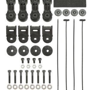 Premium High Output RAD Fan Mounting Kit with Ratcheting Brackets and Nylon Rods and Clips