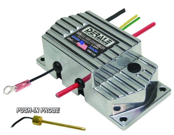 High Amperage Adjustable Single Electric Fan Controller, Push In Probe